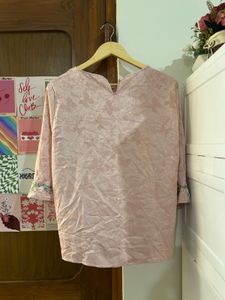 Elegant Pink Brocade Top