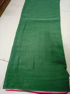 Elegant Green partywear Saree with Pink Border