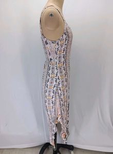 Boho Floral Print Spaghetti Strap Dress