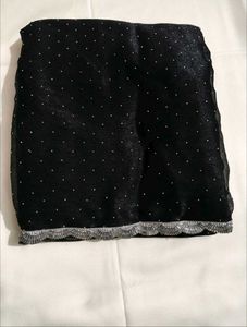 Elegant Black Saree with Embellishments