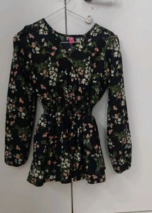Floral Print Peplum Top