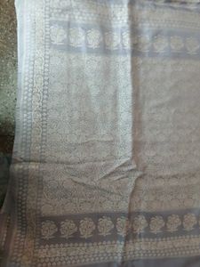 Elegant Grey Pure silk saree