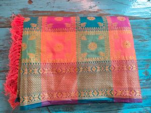 Vibrant Woven Silk Saree