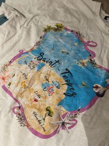 White Saint-Tropez Graphic T-Shirt