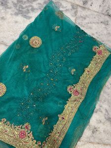 Party Wear Net Saree With Blouse