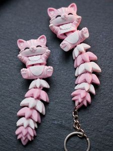 Cozy Kitty Keychain – Bubblegum Pink Edition