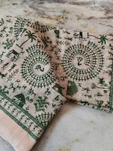 Hand-painted Warli Art Saree