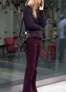 YK2 Dark Purple Corduroy Pants