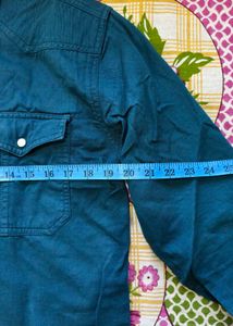Men's Teal Denim Shirt