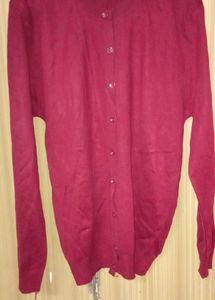 Burgundy Cardigan Sweater