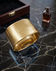 Hammered Gold Cuff Bracelet
