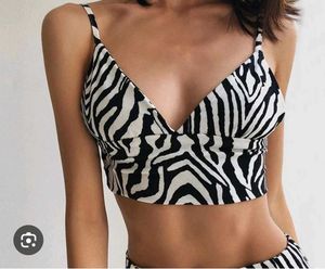 Zebra Print Crop Top