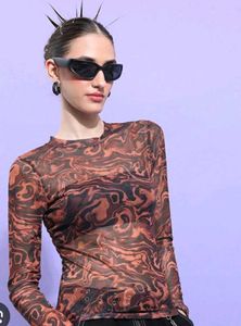 y2k Mesh Long Sleeve Top
