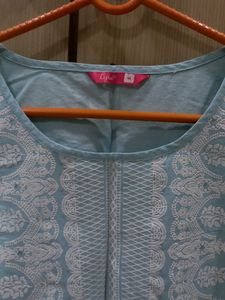 Light Blue Embroidered Kurta