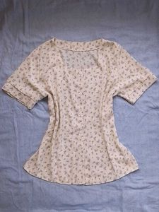 Floral button-up top