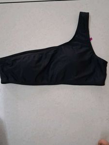Chic Black One Shoulder Bikini Top