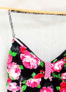 Floral Print Ruched Camisole Top