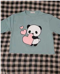 Cute Panda Graphic T-Shirt