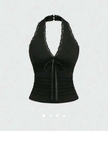 Black halter top