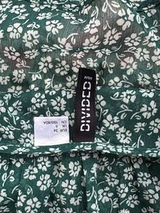 Green Floral Tiered Cami Top