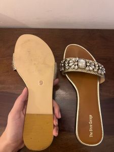 Embellished Flat Sandals