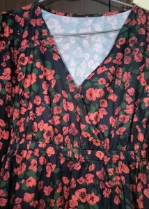 Floral Print Long Sleeve Dress