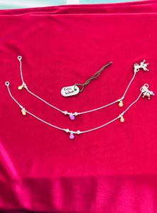 Pure Silver Payal (wt:-14.200g)