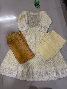 Elegant Yellow Embroidered Kurta Set