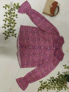 Chic Floral Print Long Sleeve Blouse💐✨