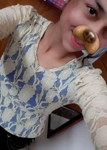 Puffy Sleeves Net Top