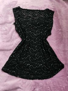 Elegant Black Lace Top (Negotiable)