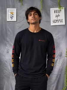 Champion Long Sleeve Black Tee