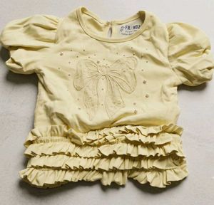 Adorable Yellow Ruffle Top