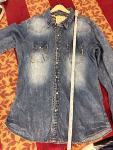 buckaroo Distressed Denim Western Shirt