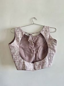 Lavender Embroidered Ethnic Blouse