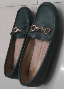 Green Leather Loafers