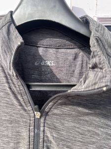 Grey Marled 1/4 Zip Athletic Top