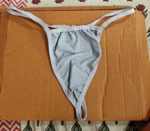 Comfy Light Blue Cotton Thong