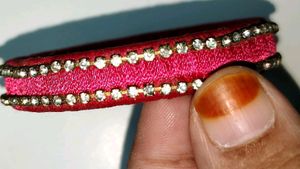 Bangles stone chain &amp; Resham one piece hand made