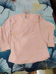 Elegant Peach Embroidered Kurta