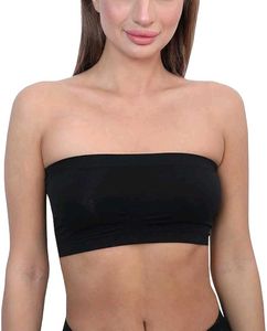 Black Mesh Strapless Sports Bra