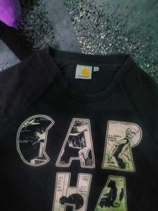 🇺🇲Carhartt capital letters tee in Black/white M