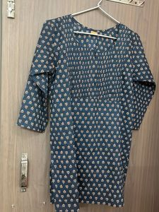 New pure cotton Stylish Teal Printed Kurta