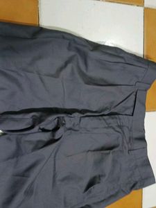 Classic Grey Pleated Trousers