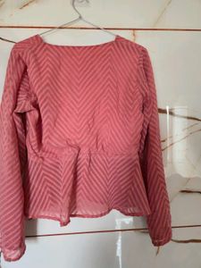 Chic Pink V-Neck Ruched top