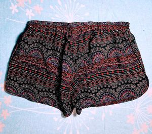 Boho Print Drawstring Shorts