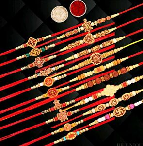 Designer 20 Rakhi With Chawal Roli