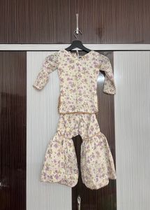 Girls Floral Print Kurta Set