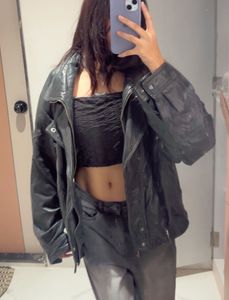 Vintage Black Leather Biker Jacket