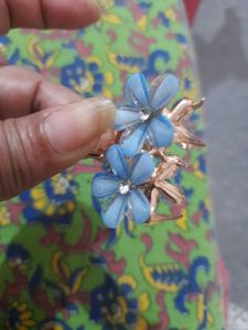 Cute Blue Flower Hair Clip